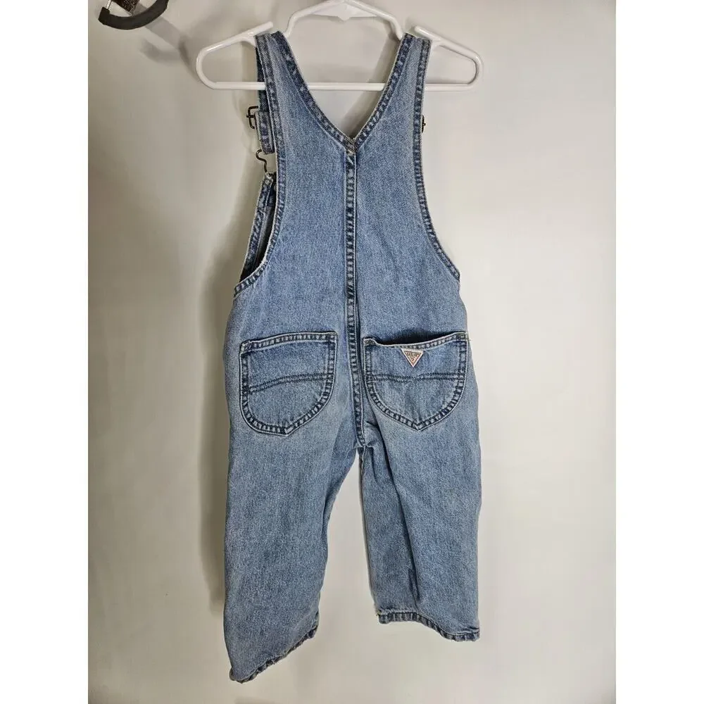 Vintage Guess Denim Toddler 3T Overalls USA Made